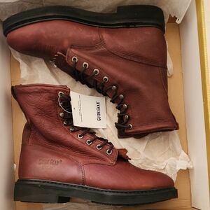 Guide Gear Men's Rugged Burgundy Leather Boots